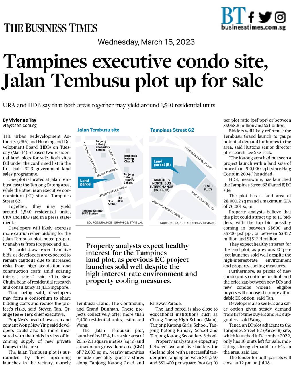 Jalan Tembusu plot up for sale