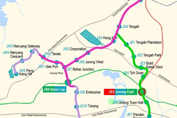 Jurong Region Line Map